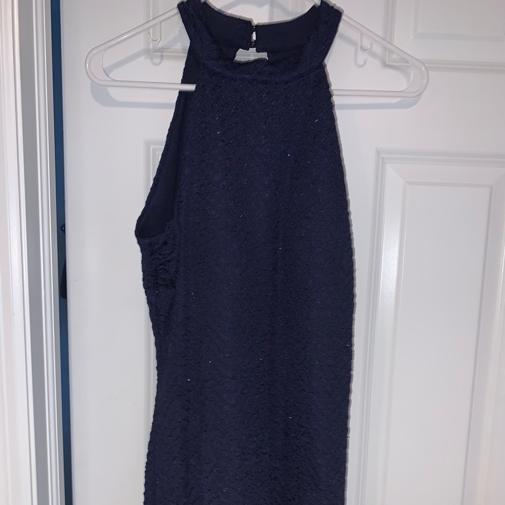 Blue sequin homecoming dress